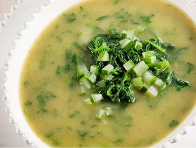 Zeleninová polévka s řeřichou