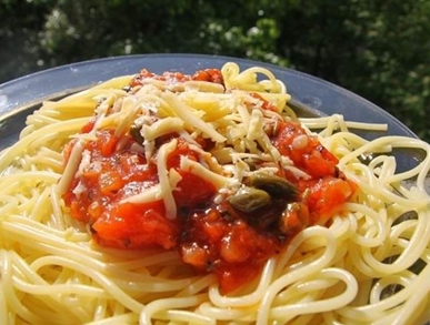 Špagety s kapary
