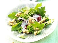 
	Netradiční vitamínový salát s americkými brusinkami.
