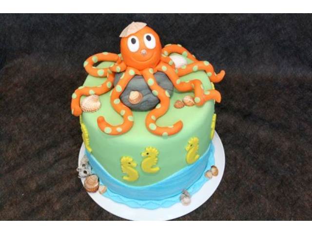 Dětský dort s chobotnicí