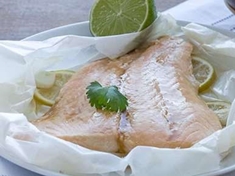 
	Recept na velmi dietní přípravu lososa.
