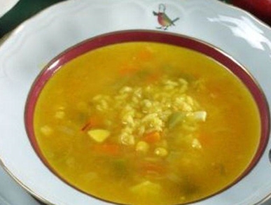 Zeleninová polévka s rýží