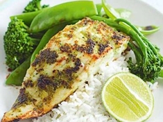 
	Dietní příprava ryby se zelenou paprikou.
